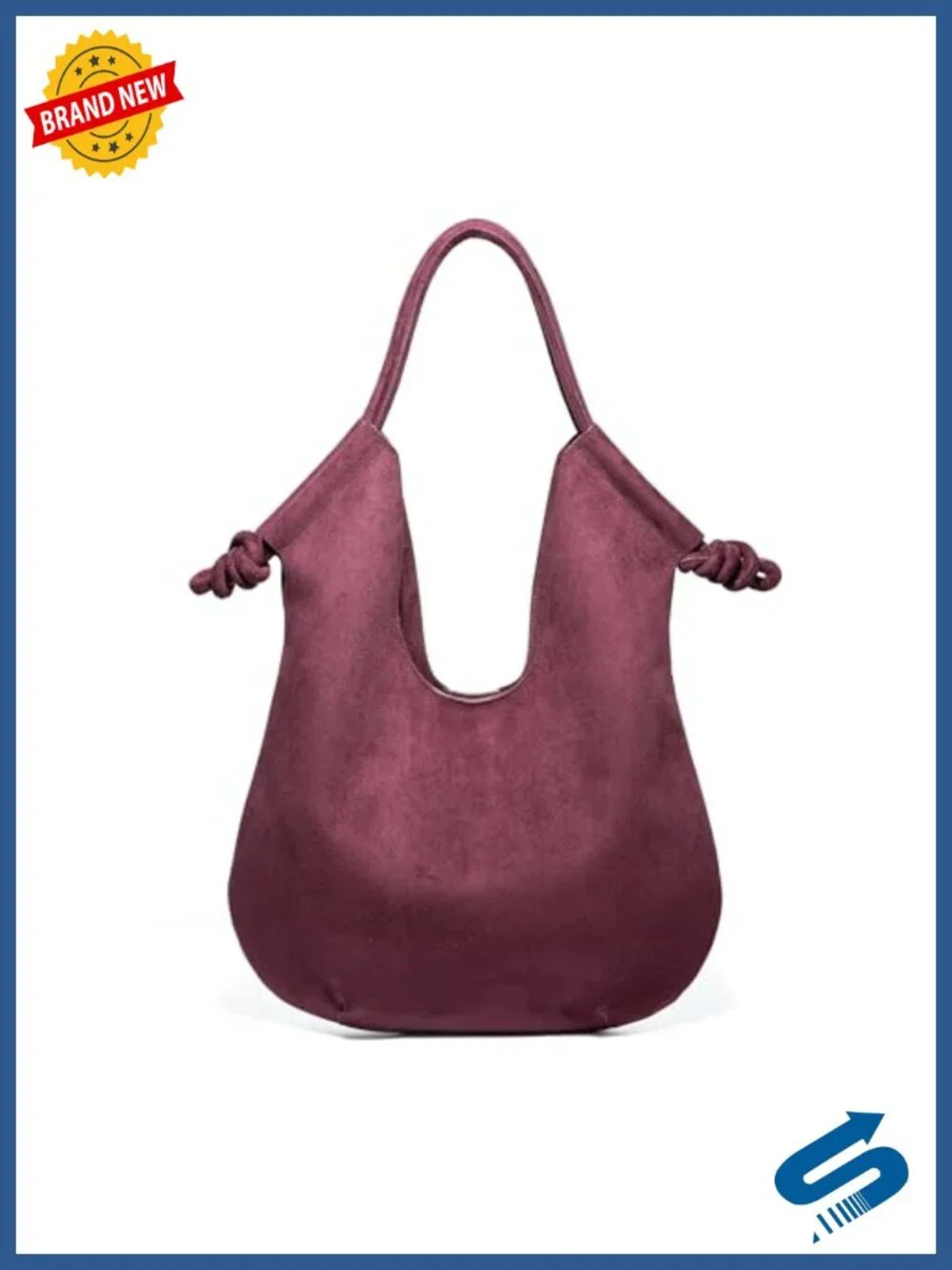Faux Suede Hobo Shoulder Bag Tote Satchel Work Travel